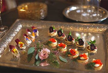 Hors d'oeuvres, catering, wedding, cocktail hour