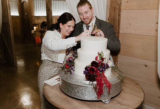 Wedding cake, bride groom, reception