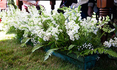 Floral arrangement, wedding ceremony, outdoor wedding