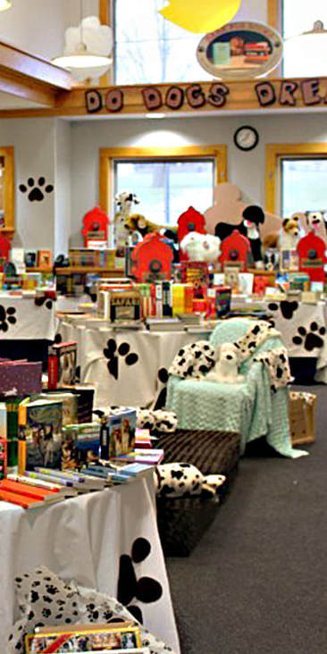Bark for Books Book Fair decoration and setting