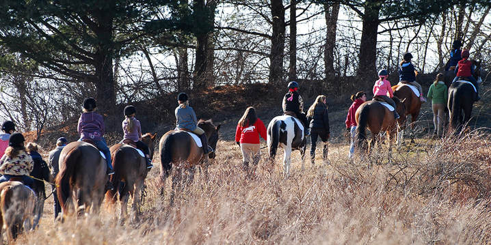 Equestrian Birthday Party trail ride activity