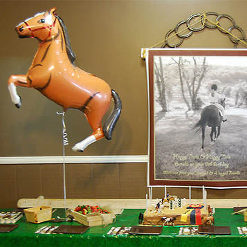 Equestrian birthday party decor