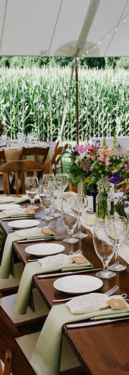 Tablescape, place setting, wedding reception, florals, seating, tent