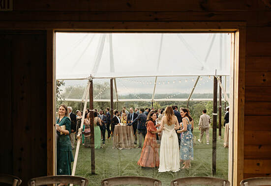 wedding, guests, entrance, tent