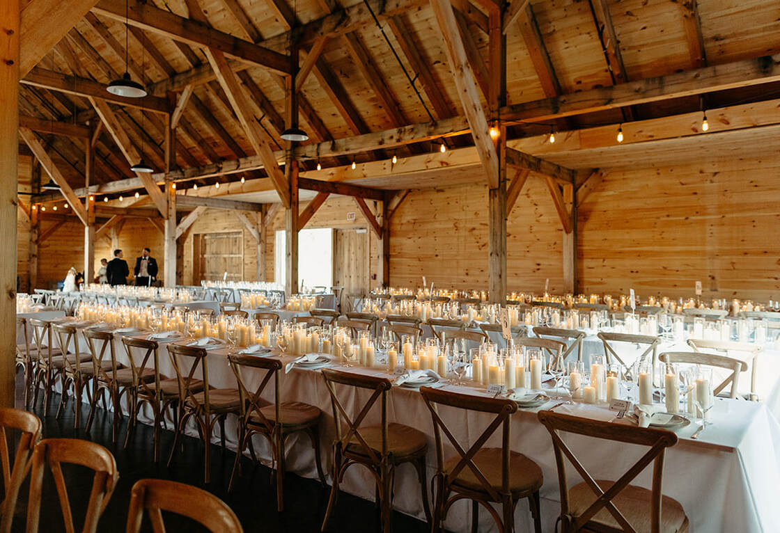 Wedding, entrance, tablescape, candles, barn