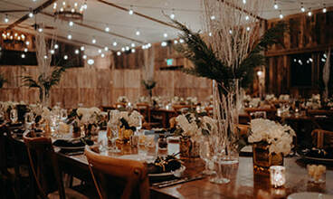Tablescape, glassware, place setting, wedding reception, florals, 