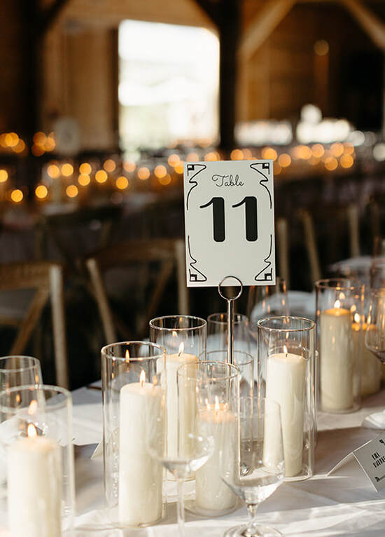 tablescape, table numbers, candles