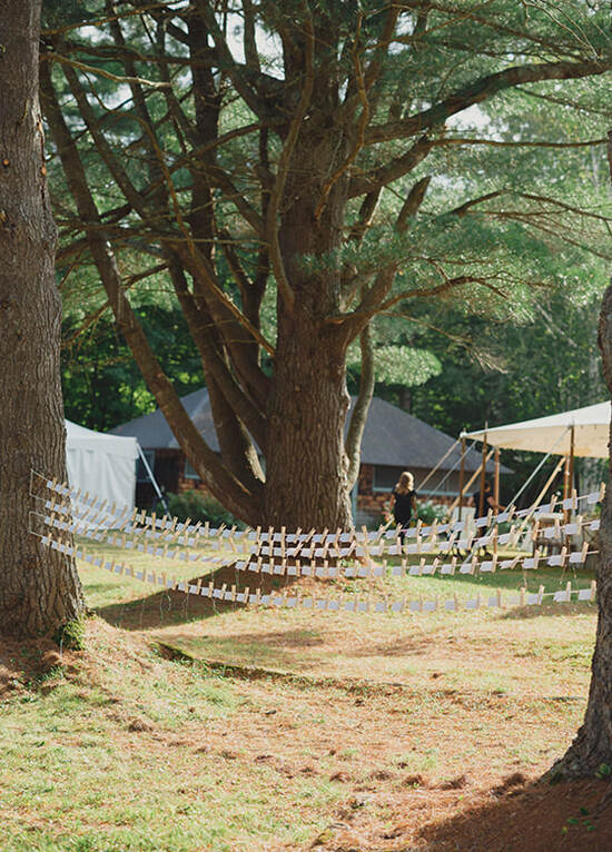 wedding, outdoor venue, signage, tent