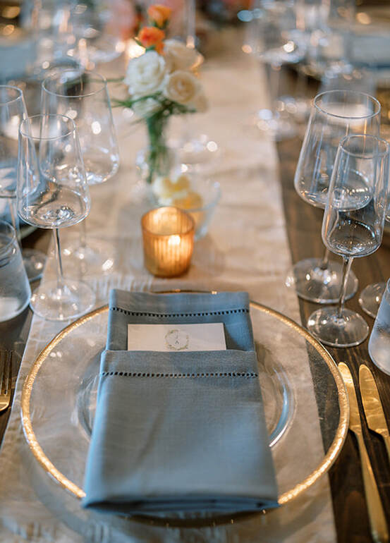 Tablescape, glass ware, wedding