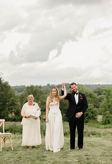outdoor wedding, bride and groom, portrait