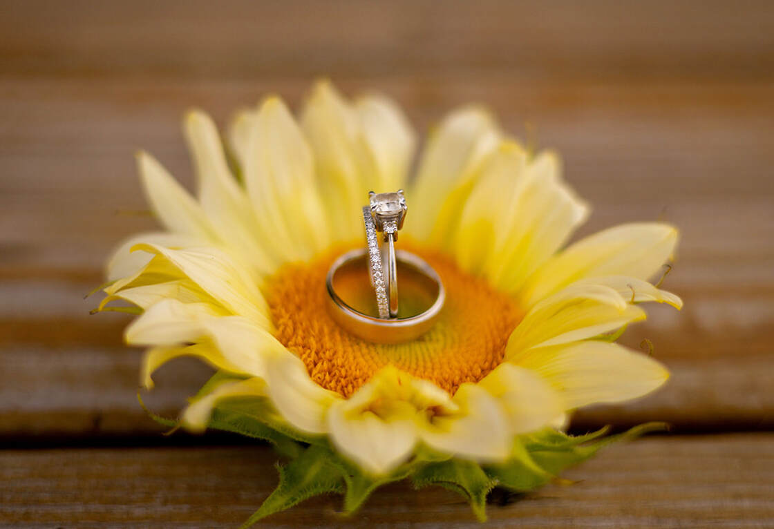 wedding, rings, florals