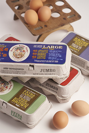 Feather Ridge Farm Egg Carton Label Design