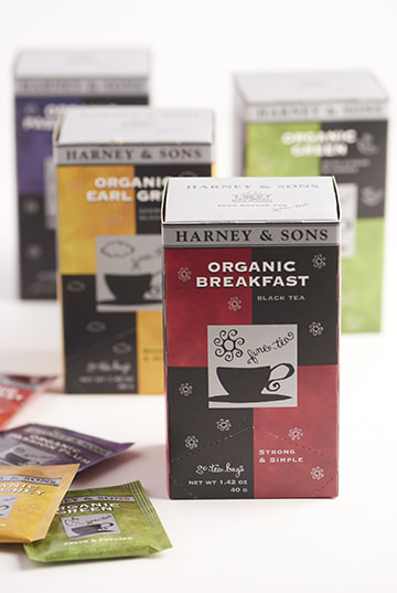 Harney & Sons Organic Tea package design