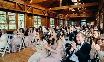 Wedding guests, seating, ceremony