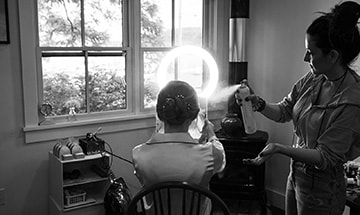 Wedding day, bride, getting ready, makeup