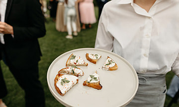 catering, wedding, passed appetizers