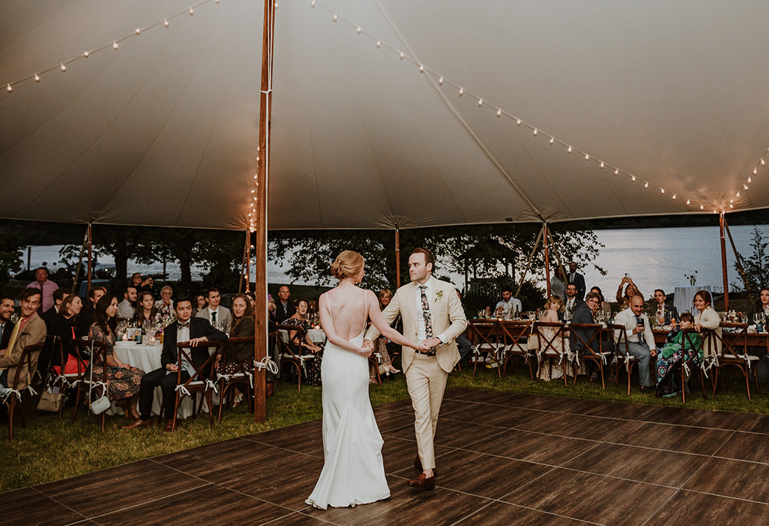 tent, wedding reception, first dance, lighting, seating