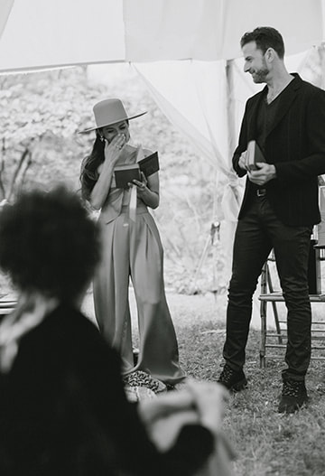 Toast, tent, couples portrait, seating