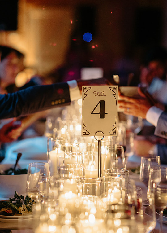 wedding, tablescape, table number, glassware