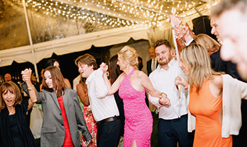 Wedding reception, dance, guests, tent, lighting