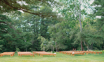 outdoor wedding, seating, country