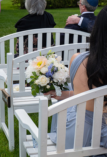 flower bouquet, seating wedding ceremony