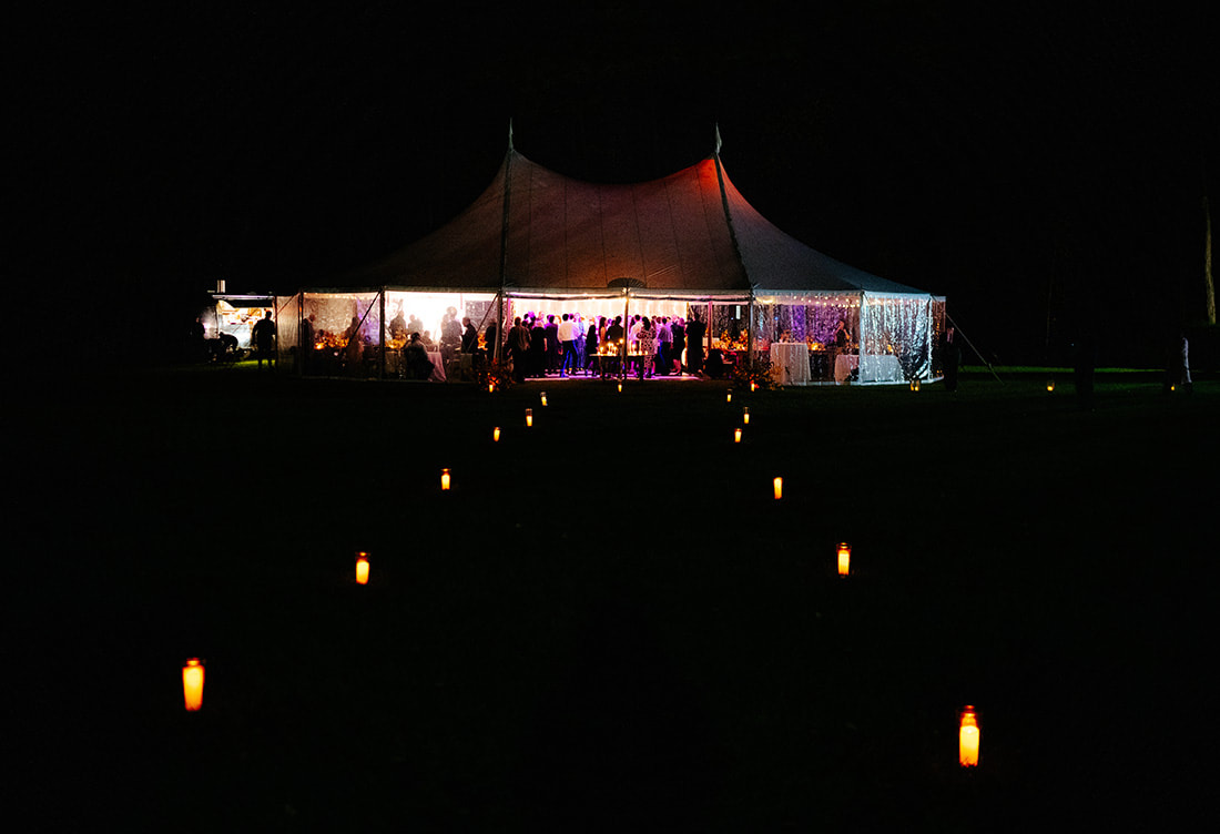 Wedding tent entrance, lighting, dancing, 