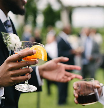 wedding reception, drinks, cheers, wedding guests