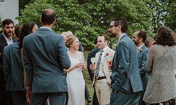 Wedding reception, bride and groom, drinks, outdoor wedding