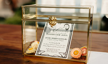Cardbox, wedding, florals, invitation