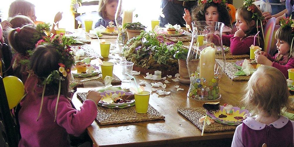 Fairy birthday party tablescape and catering