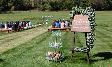 Wedding ceremony signage