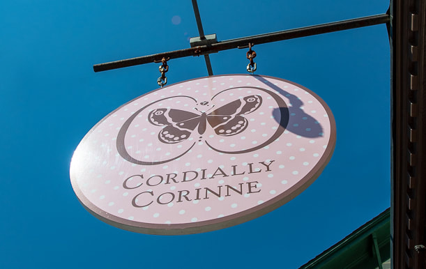 Cordially Corinne Signage