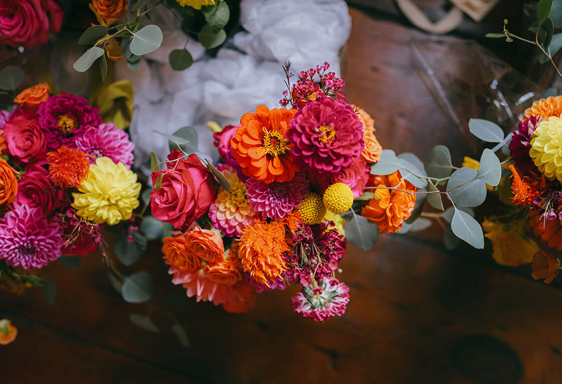 Wedding ceremony, floral arrangement