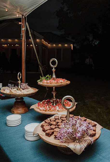 dessert, tent, wedding reception, catering