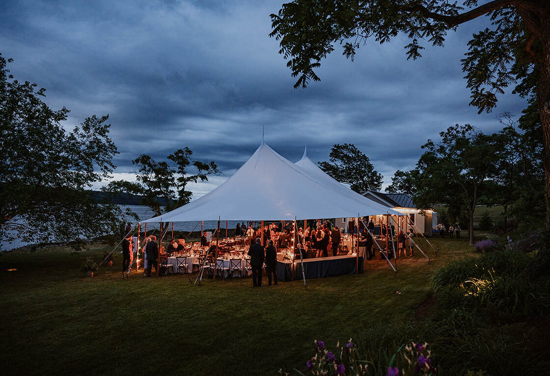 Wedding tent entrance, wedding reception, outdoor wedding