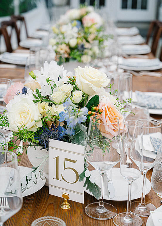 wedding reception, place number, place setting, tablescape, floral arrangement