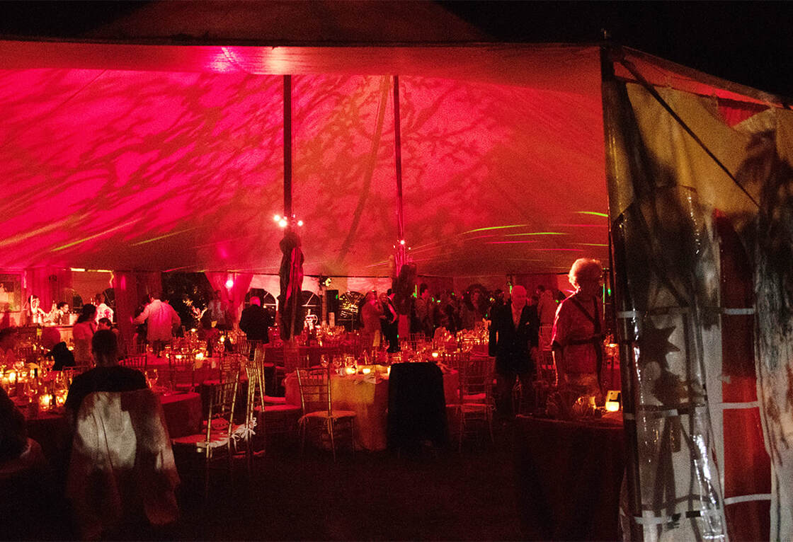 Asian Fusion tent lighting effects