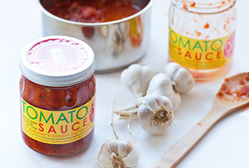 Eli Zabar Heirloom Tomato Sauce label design